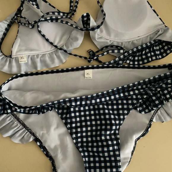 Plaid Bikini Set Push Up - Picture 10 of 14